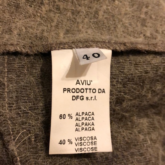 Designer wrap around alpaca asymmetric wool mini  skirt by Aviu_2 - Picture 5 of 7